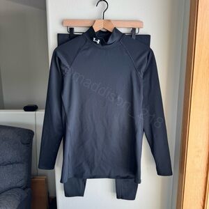 Under Armour UA Cold Gear Top & Bottoms Black size Large